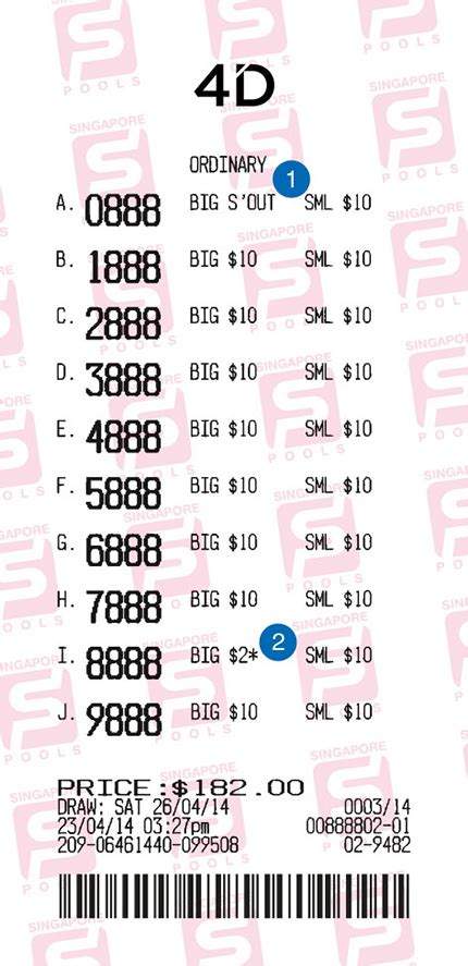 4d betting slip|Singapore Pools Sports Betting Slip: How to Place Your Bets Easily.